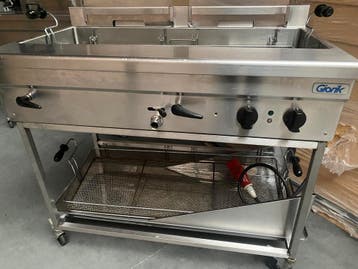 2x Giorik 10kW oliebollen - vis friteuse / oliebollenbak, Verzenden, Gebruikt, Fornuis, Frituur en Grillen