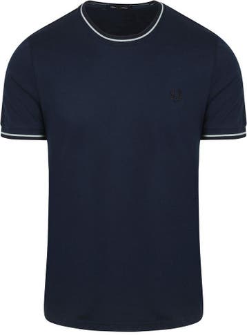 Fred Perry M1588 Twin Tipped T-shirt Navy maat L Heren, Kleding | Heren, T-shirts, Maat 52/54 (L), Nieuw, Fred Perry, Verzenden