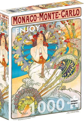 Monaco Monte Carlo - Alphonse Mucha Puzzel (1000 stukjes) |, Verzenden, Nieuw