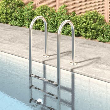 vidaXL Zwembadladder 54x38x158 cm 304 roestvrijstaal, Verzenden, Nieuw
