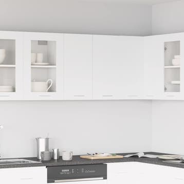 vidaXL Bovenkast Lyon 60x31x60 cm bewerkt hout wit, Verzenden, Nieuw, Wit
