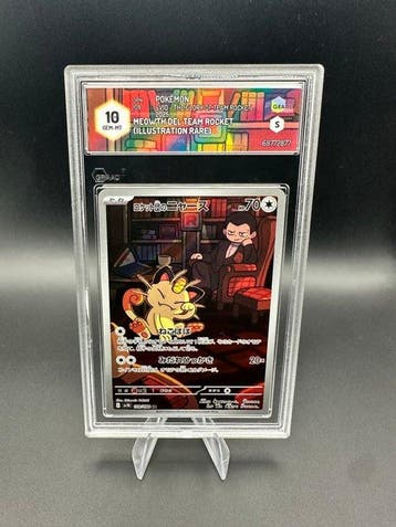 Pokémon - 1 Graded card - Meowth 109 Full art, Foil - Graad, Nieuw