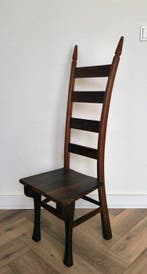 Handmade - Stoel - Volkskunst - Open haard kinder stoel /