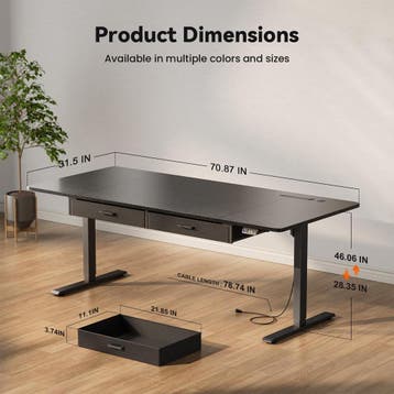 Zit sta bureau - Elektrisch - Verstelbaar - 180x80 cm - Zwar, Huis en Inrichting, Bureaus, Verzenden, Zo goed als nieuw
