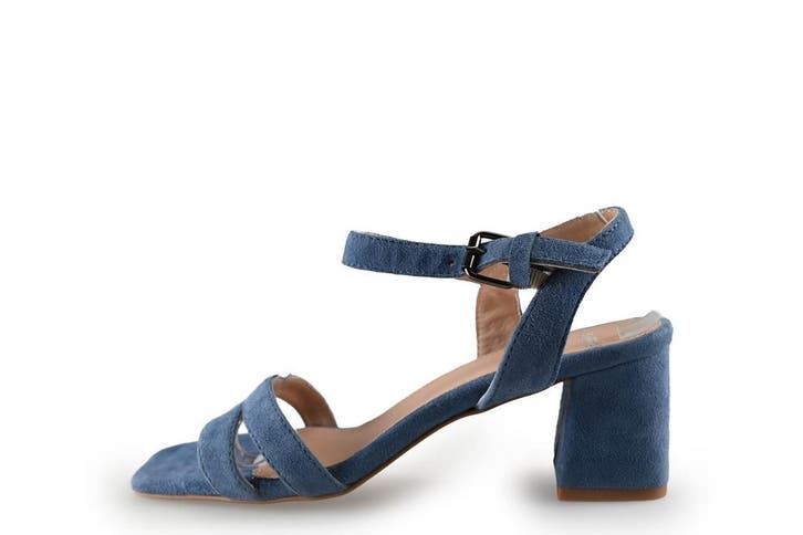Manfield Sandalen in maat 38 Blauw, Kleding | Dames, Schoenen, Blauw, Zo goed als nieuw, Sandalen of Muiltjes, Verzenden