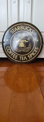 Starbucks - Starbucks Coffee Tea Spices - Emaille bord -, Antiek en Kunst