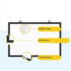 2dekans | BRASQ Whiteboard 60x90 cm magnetisch – met, Huis en Inrichting, Woonaccessoires | Memoborden, Ophalen of Verzenden, Zo goed als nieuw