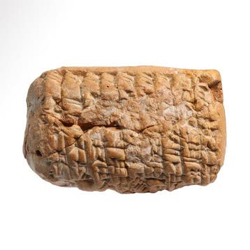 Oud-Babylonisch Terracotta Kuneiforme tablet die transacties