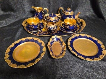 Limoges - Charles Martin - Theeservies (12) - Porselein - E.