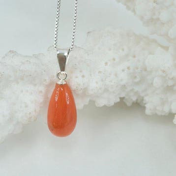 Koraal - Zilver, Zonder reservering - Ketting met hanger -, Antiek en Kunst, Curiosa en Brocante