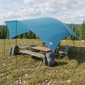 vidaXL Camping Tarp Waterbestendig Blauw 695 x 580 x 200 cm, Verzenden, Nieuw, Tot en met 2
