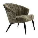 *WOONWINKEL* Dutchbone Georgia Fauteuil Groen Velvet, Huis en Inrichting, Fauteuils, Verzenden, Nieuw