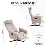 Draaibare Loungestoel met Verstelbare Rugleuning en Voetsteu, Huis en Inrichting, Verzenden, Nieuw
