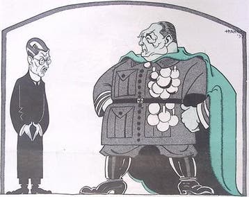 Göring spreekt Schuschnigg over fascisme op spotprent, Verzenden