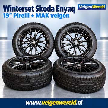 19 inch Skoda Enyaq VW ID4 velgen +winterbanden  | 1026-01, 19 inch, Gebruikt, Banden en Velgen, Winterbanden
