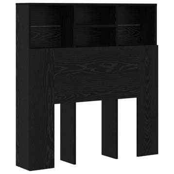 vidaXL Hoofdeinde kas Zwart Eiken Bewerkt hout, Verzenden, Nieuw, Zwart, Hout