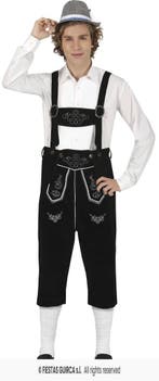 Lederhose Lang Zwart Bruno, Kleding | Heren, Ophalen of Verzenden, Nieuw