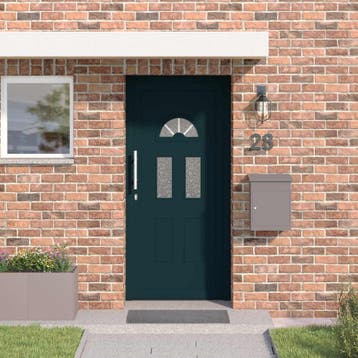vidaXL Voordeur 88 x 200 cm PVC Antraciet, Verzenden, Nieuw