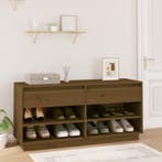 vidaXL Schoenenkast 110x34x52 cm massief grenenhout, Huis en Inrichting, Verzenden, Nieuw