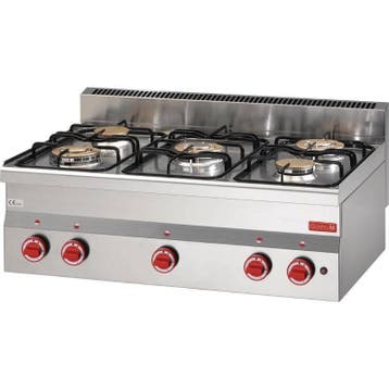 Gasfornuis Tafelmodel RVS 15,5kW | 5 Branders Gastro-M, Verzenden, Nieuw in verpakking