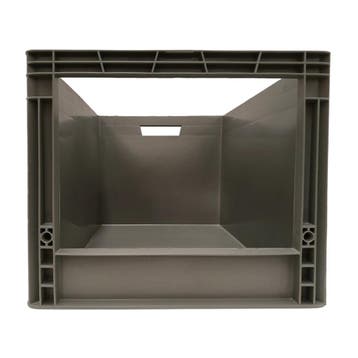 Magazijnbak, 600x400x340 mm, euronorm, grijs kunststof,, 40 tot 60 cm, 50 tot 75 cm, Ophalen of Verzenden, Nieuw