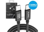 2 FlinQ 100W Snellader USB C Oplaadkabels - USB C naar USB C, Verzenden, Nieuw