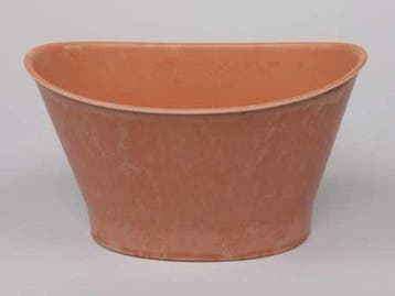 Bloempot Ovaal Soft Oranje 22x15x12 cm, Huis en Inrichting, Ophalen of Verzenden, Nieuw