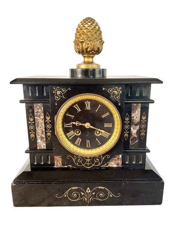 Pendule - Marmer, Brons - 1850-1900
