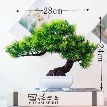 Kunst Bonsai Boom - Planten Nep Plant Plastic Decoratie, Huis en Inrichting, Woonaccessoires | Kunstplanten en Kunstbloemen, Verzenden