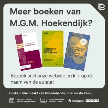 Zakboek strafvordering voor de hulpofficier 2022, Verzenden, Gelezen, M.G.M. Hoekendijk