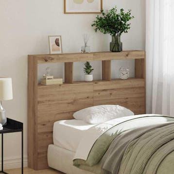 vidaXL Hoofdbord Artisan Eiken Bewerkt hout, Verzenden, Nieuw, Bruin, Hout