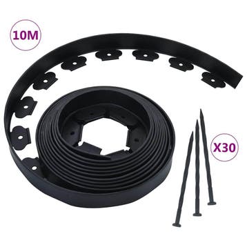 vidaXL Gazonrand flexibel met 30 pinnen 10 m 5 cm, Verzenden, Nieuw