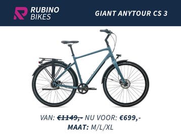 GIANT ANYTOUR CS3 BELT - €450 KORTING - STADSFIETS, Ophalen, Versnellingen, Nieuw, Giant