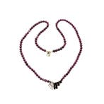 Glaskralen collier met gouden hanger (Ketting), Ophalen of Verzenden, Gebruikt, Overige kleuren, Goud