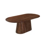Mangohouten Eettafel Mick capsule bruin 240×110 cm, Huis en Inrichting, Verzenden, Nieuw, Industriële meubels, Overige vormen