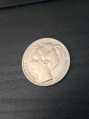 Nederland. Wilhelmina. 1 Gulden 1904, zeldzamer jaar (Zonder, Postzegels en Munten, Munten | Nederland