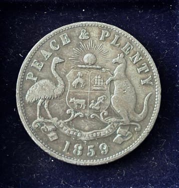 Australië. Victoria. 1 Penny 1859 Peace & Plenty