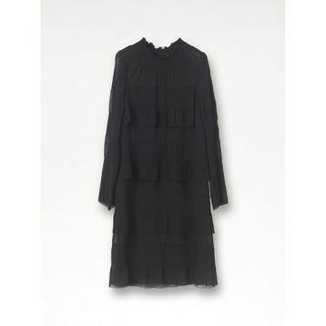 By Malene Birger • zwarte midi jurk Duranta • 34, Verzenden, Zwart, Nieuw, By Malene Birger