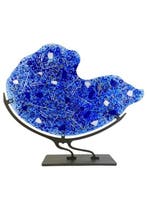 Made Murano Glass - sculptuur, Piastra Carnevale Blu su