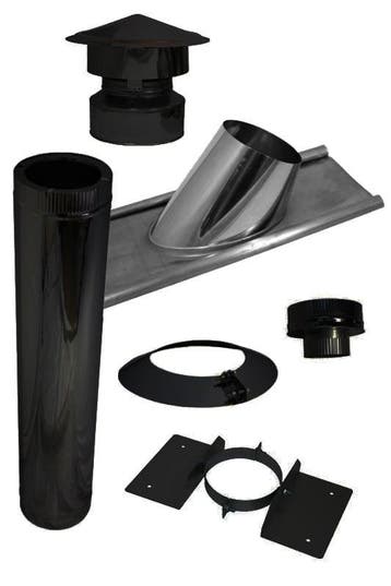 Complete dakdoorvoer-set voor houtkachel Ø 150/200 mm voo.., Ophalen of Verzenden, Nieuw