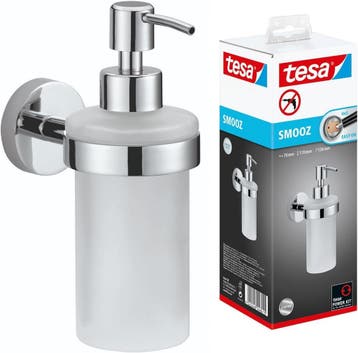 Zeepdispenser Chroom Glas | Tweedekansje | OP=OP, Ophalen of Verzenden, Nieuw, Grijs, Overige typen