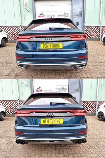 Diffuser geschikt voor Q8 | SQ-Style | 2018-2024 | S-Line |, Nieuw, Achter, Bumper, Audi
