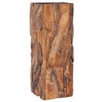 vidaXL Bijzettafel 30x30x80 cm massief teakhout, Verzenden, Nieuw, 60 cm of meer
