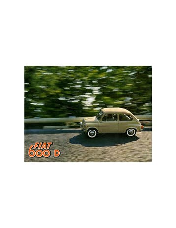 1960 FIAT 600 D & 600 D MULITPLA BROCHURE NEDERLANDS, Nieuw, Author