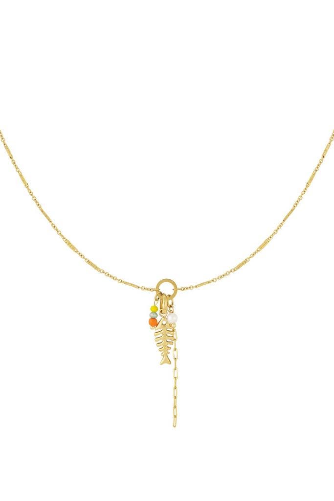 Goudlief Fish ketting (Hangerkettingen, Kettingen), Sieraden, Tassen en Uiterlijk, Kettingen, Zilver, Nieuw, Overige materialen