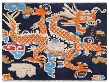 Berber - Draak - Nieuw - Vloerkleed - 165 cm - 224 cm, Nieuw