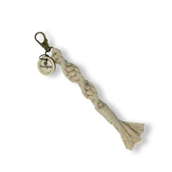 Macramé Sleutelhanger - Spiral Knots - Katoen - Macramé -, Verzamelen, Sleutelhangers, Nieuw, Overige typen, Ophalen of Verzenden