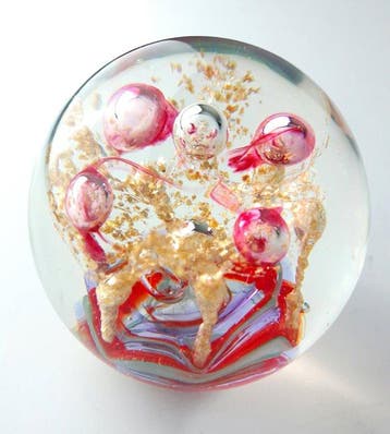Selkirk Glass Scotland - Presse-papier - Controlled Bubbles