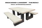 Rockwood® Betonnen Picknickset The Rock 2.00m, Ophalen of Verzenden, Nieuw, Rechthoekig, Hout