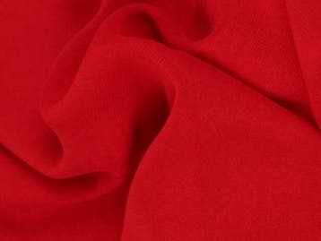 Chiffon stof - Rood - Per 15 of 50 meter, Hobby en Vrije tijd, Stoffen en Lappen, 120 cm of meer, Ophalen of Verzenden, Polyester